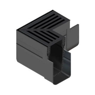 Aco Threshold Drain Corner Unit Black