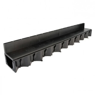 Aco 1m HexDrain Brickslot Channel with Black Plastic Grating