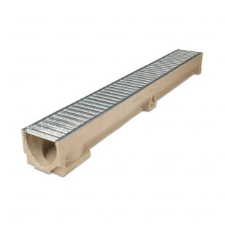 Aco 1m RainDrain with Galvanised Grating