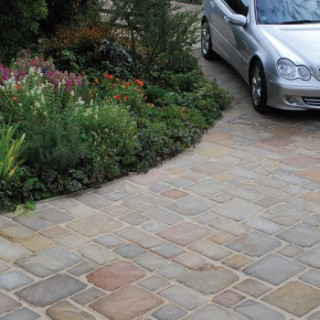 Country Supplies Forest Glen Sandstone Tumbled Cobbles 4 Size Project Pack 10.71m²