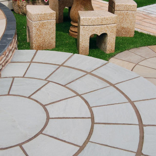 Global Stone Premium Sandstone Castle Grey Circle