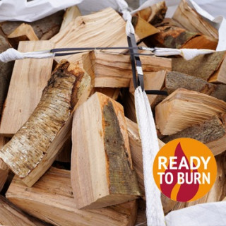 Kiln Dried Split Hardwood Logs Bulk Bag