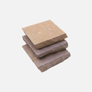 Global Stone Premium Sandstone Modak Rose Riven Setts 150 x 150 x 25-40mm Pack 11.25m²