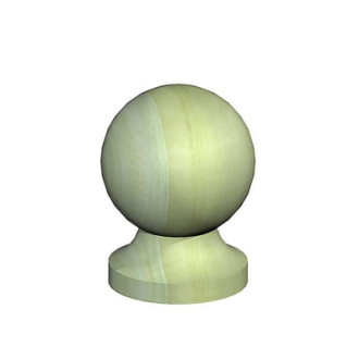 Ball & Collar Finial Green 