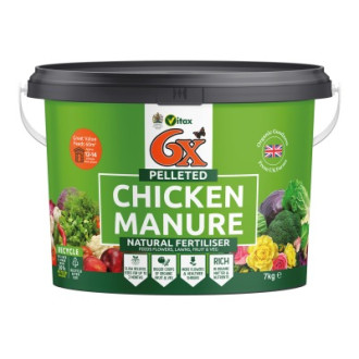 Vitax 6X Pelleted Chicken Manure 7kg Tub