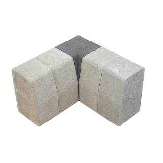 Tobermore Kerb Large Half Battered 90 Degree Internal Corner Charcoal