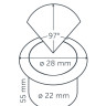 In-Lite FUSION 22 RVS Recessed Light 22mm
