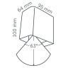 In-Lite ACE DOWN 100-230v Rose Silver Wall Light 100mm