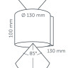 In-Lite HALO UP-DOWN 100-230V Dark Grey Wall Light 100mm
