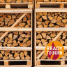 Kiln Dried Alder Logs 1.22m³ Box Stacked